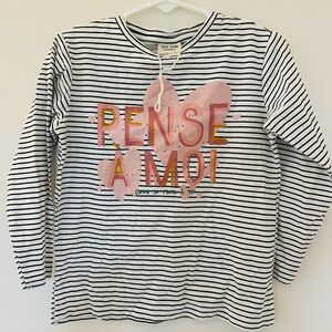 Zara Kids Long Sleeve Shirt - Black, White, and Pink